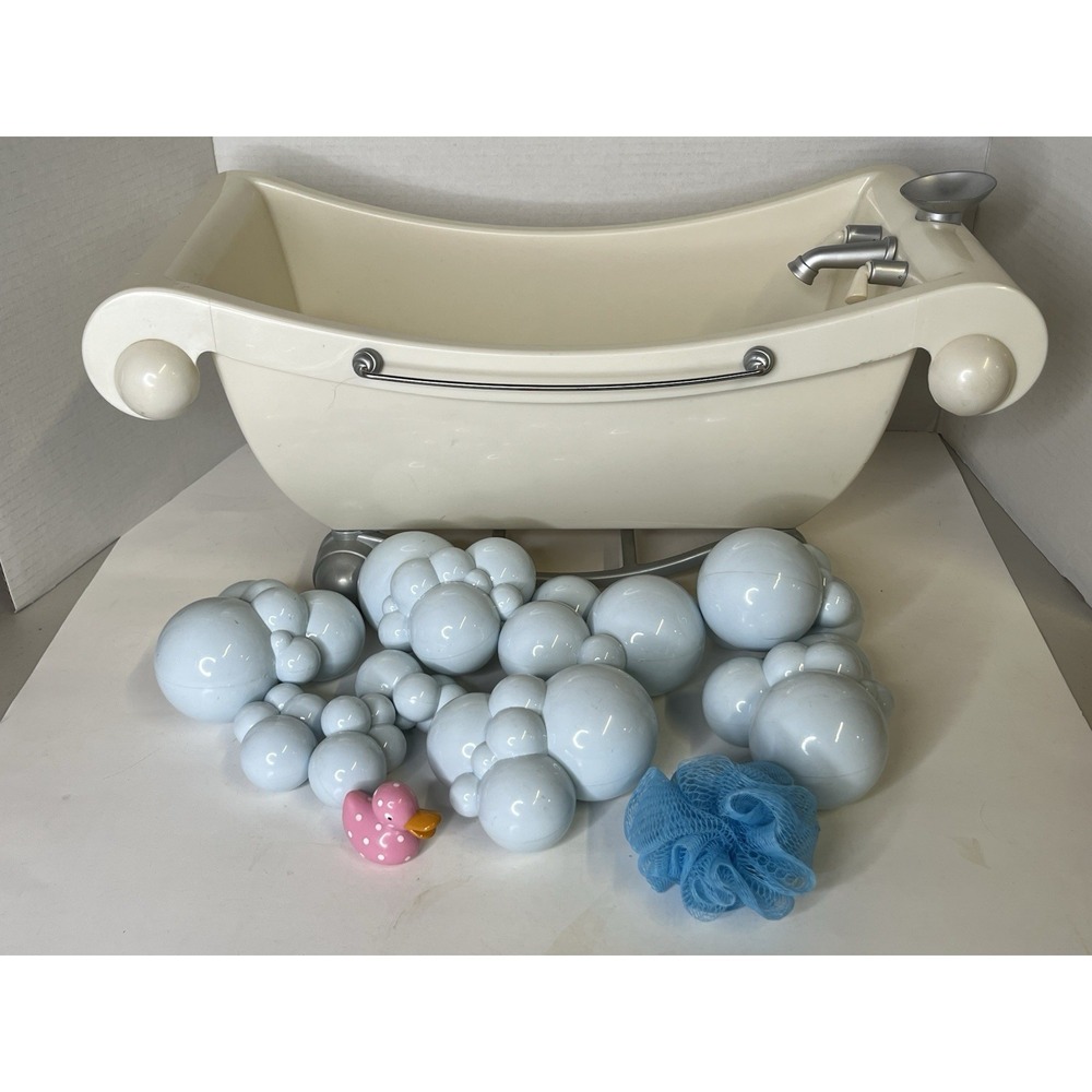 American Girl BUBBLE BATHTUB Just Like You Retired White Bath Time & Accessories